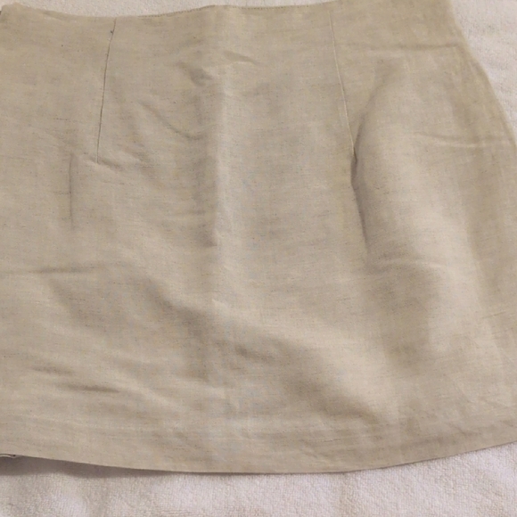 H&M Light Gray Linen Blend Skirt - Picture 4 of 7
